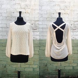 ANTHROPOLOGIE A'REVE NWOT Chiffon Low Back Top